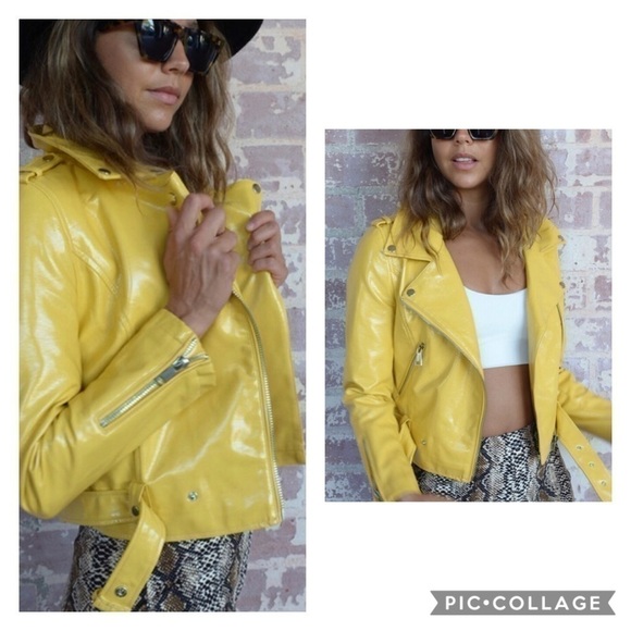 HP!!🎉🎉Fall Jacket-Motorcycle-Pop of Color - Picture 3 of 5